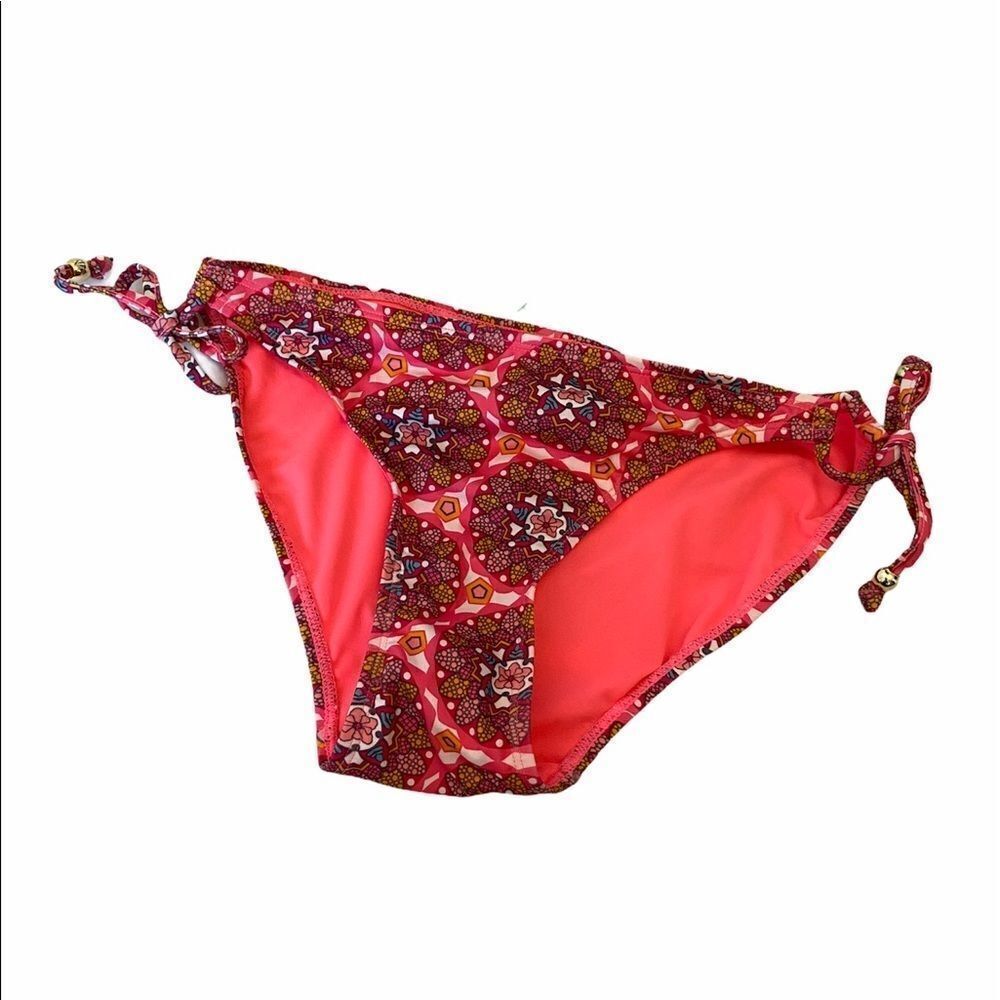 NWT LA VIE EN ROSE Coral Boho Print Bikini Bottom